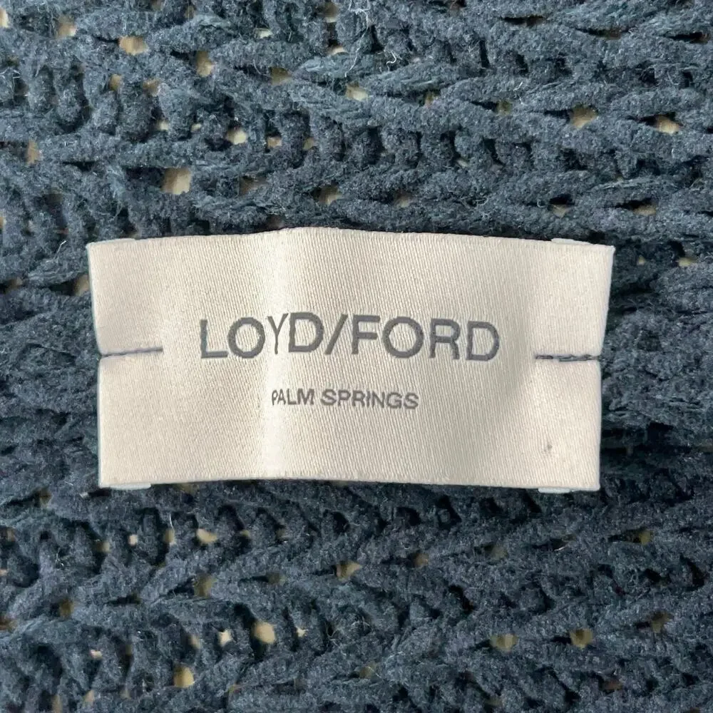 Loyd/Ford Womens Size M Sweater Chunky Knit Black Pure Rayon Sequins Pockets